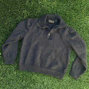 Joseph Abboud Kids Wool/Cotton Quarter-Zip Sweater – M